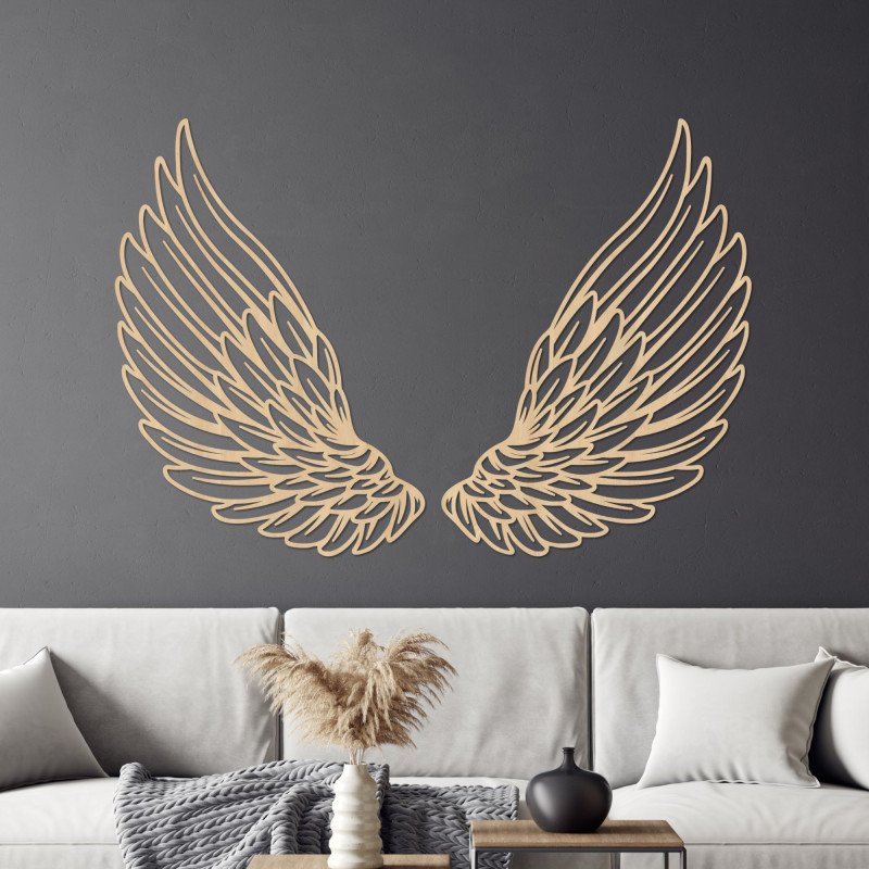Wooden wall decoration angel wings - DIVINUS