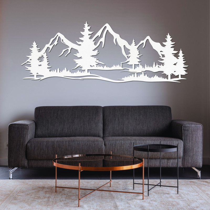 Wooden wall decoration mountains and forest - ALPIUM