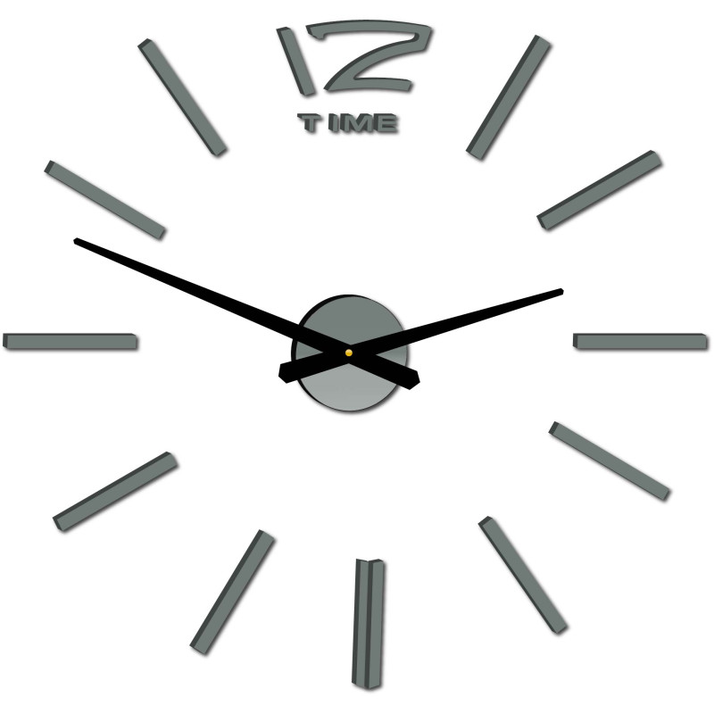 Wall clock with a prominent twelve o'clock and subtle hour markers.