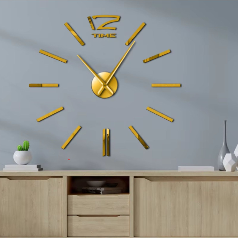 Large wall clock - modern 3D adhesive wall clock. Wall clocks for the kitchen and wall clocks for the living room!