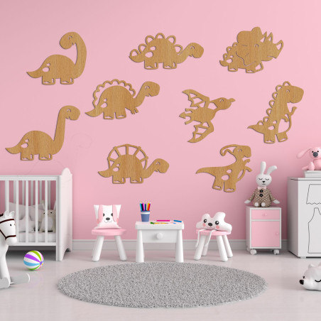 Wooden picture for children's room dinosaurs - TERESEK
