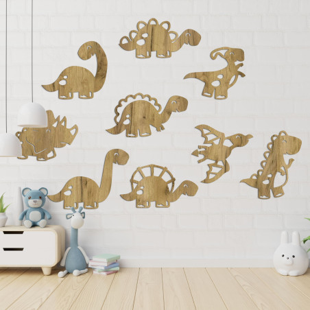 Wooden picture for children's room dinosaurs - TERESEK