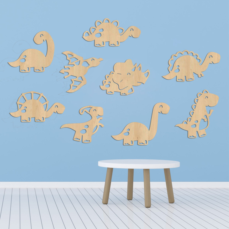 Wooden picture for children's room dinosaurs - TERESEK