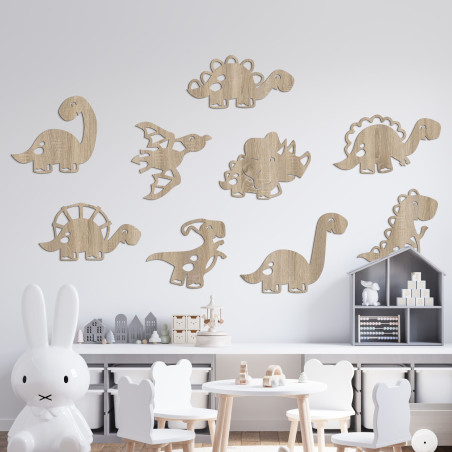 Wooden picture for children's room dinosaurs - TERESEK