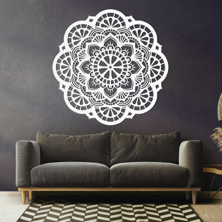 Wooden wall decoration mandala light - LUMINA