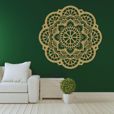 Wooden wall decoration mandala light - LUMINA