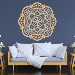 Wall wooden decoration mandala light of life - LUMEN 2