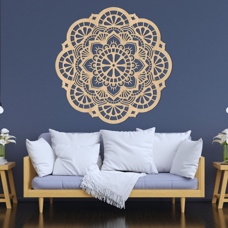 Wall wooden decoration mandala light of life - LUMEN