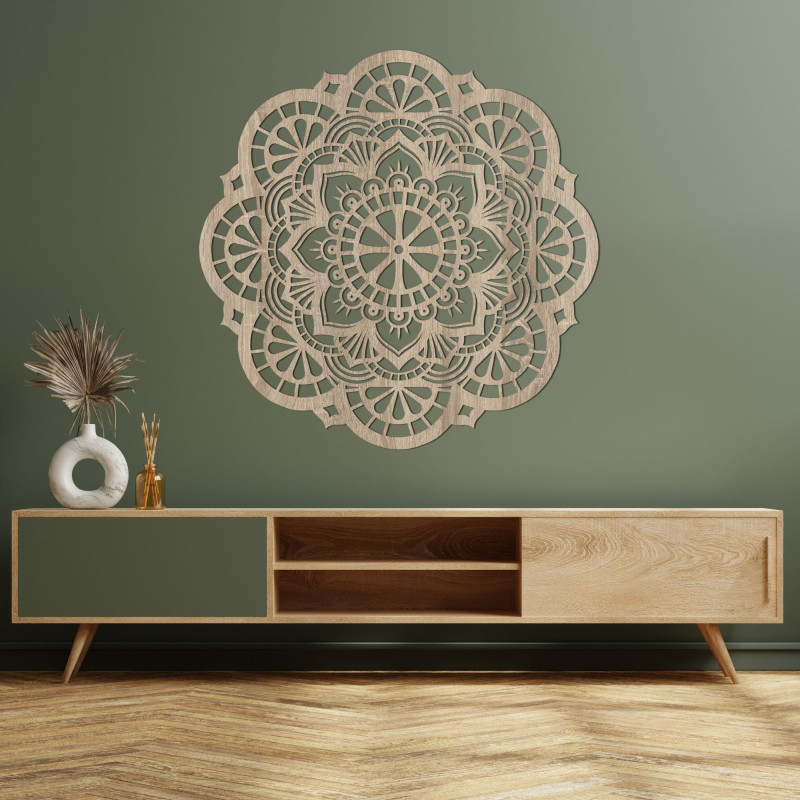 Wall wooden decoration mandala light of life - LUMEN