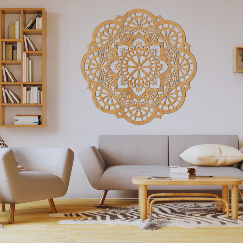Wall wooden decoration mandala light of life - LUMEN