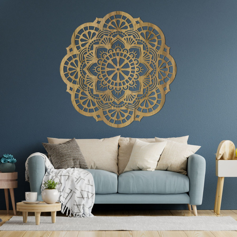 Wall wooden decoration mandala light of life - LUMEN