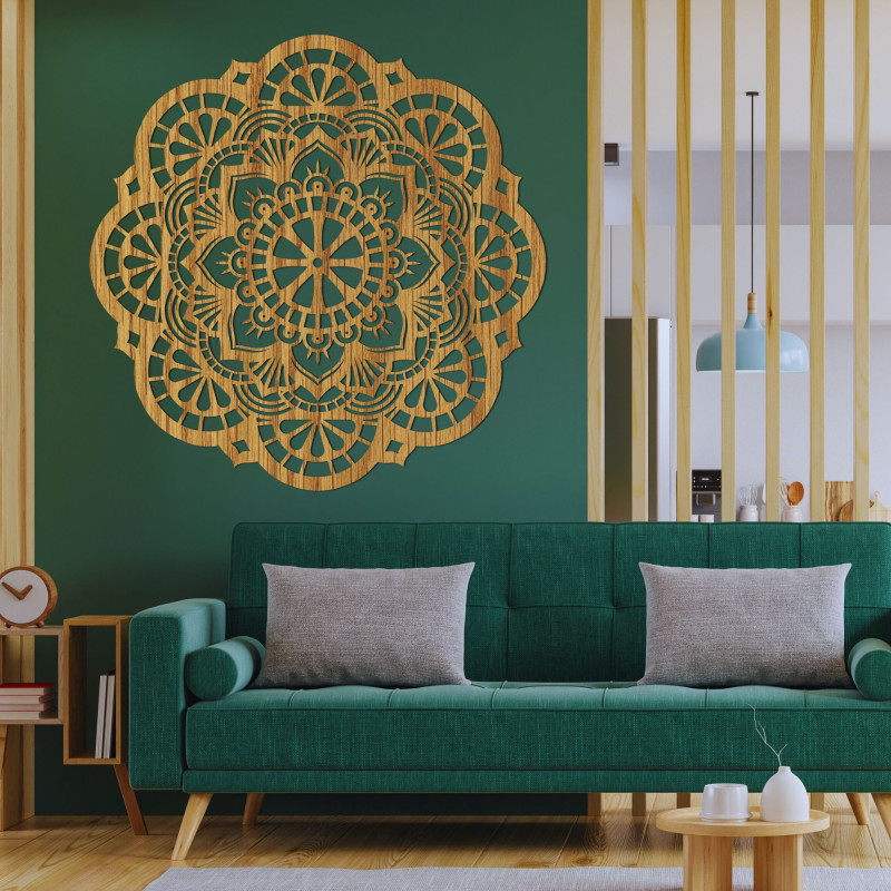 Wall wooden decoration mandala light of life - LUMEN