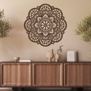 Wall wooden decoration mandala light of life - LUMEN
