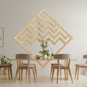 Wooden geometric decoration square - FORNET 2