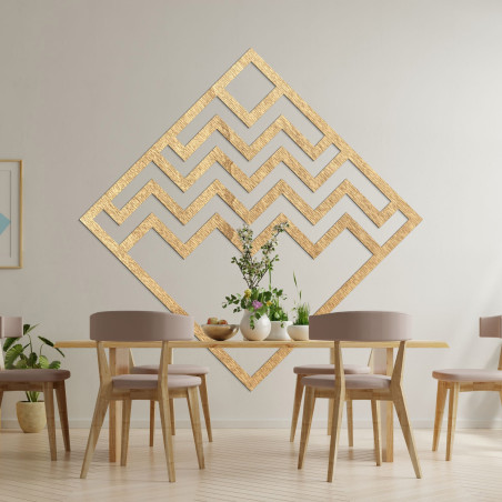 Wooden geometric decoration square - FORNET