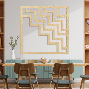 Wooden geometric decoration square - FORNET 2