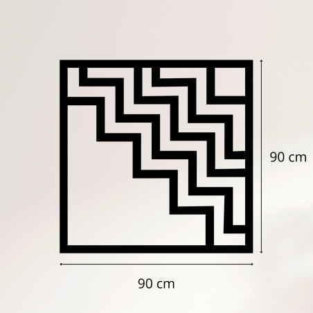 Wooden geometric decoration square - FORNET