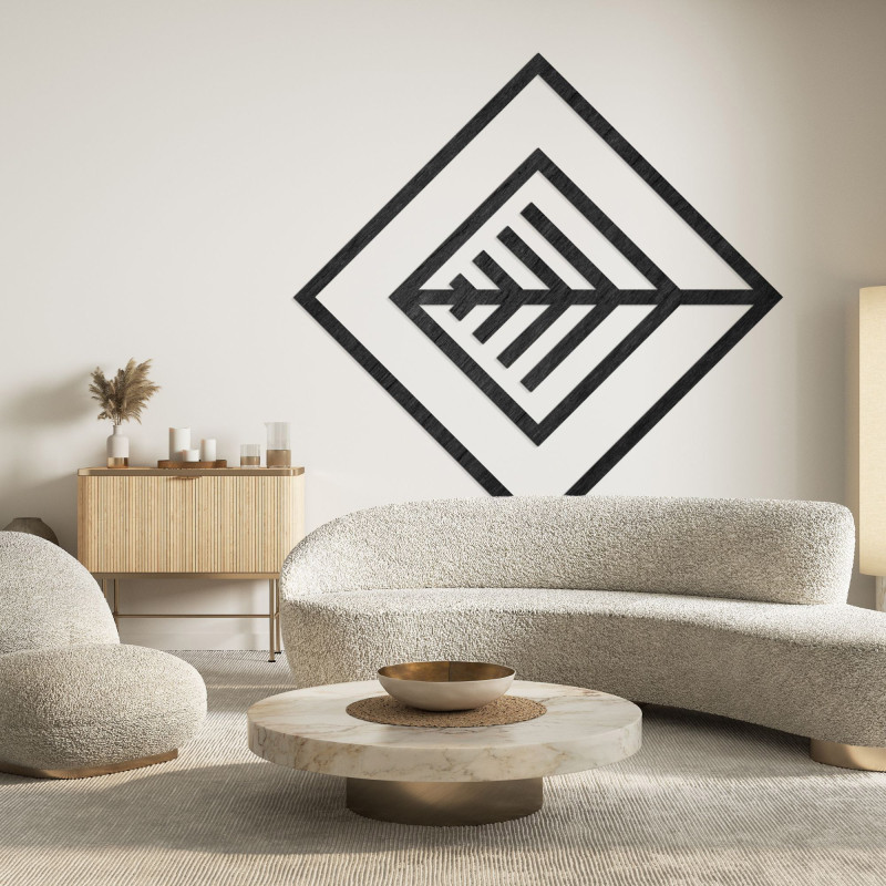 Wooden decoration leaf square - ATALY
