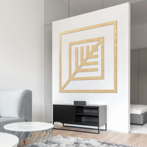 Wooden decoration leaf square - ATALY 2
