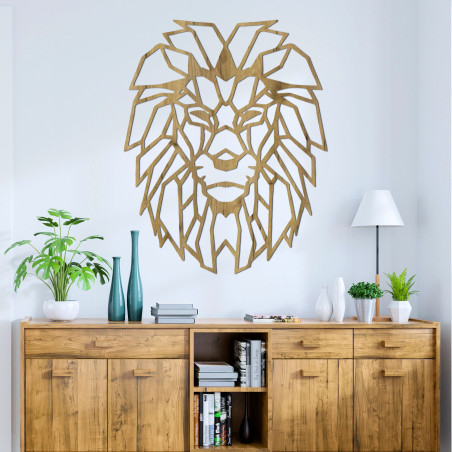 Geometric wooden wall decoration lion head - LEONART Geometric wooden wall decoration lion head - LEONART