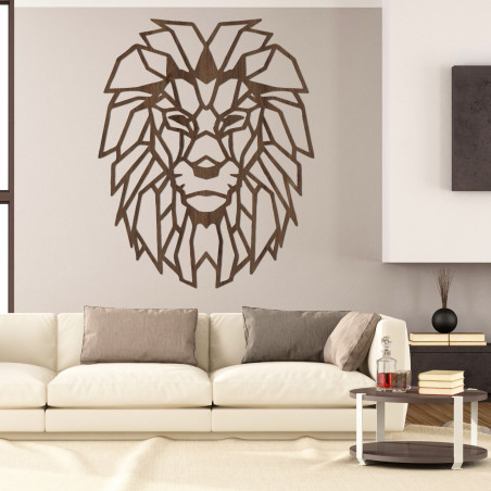 Geometric wooden wall decoration lion head - LEONART Geometric wooden wall decoration lion head - LEONART