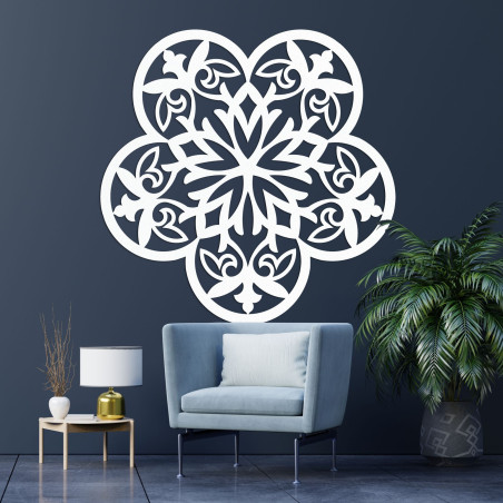 Wooden wall decoration mandala silent flower - FLORIVA