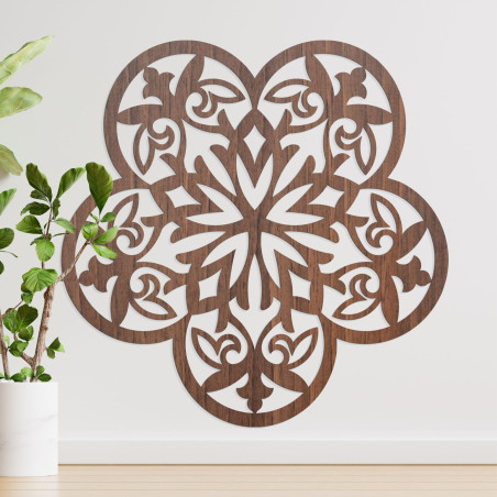 Wooden wall decoration mandala mysterious flower - AURELIA Wooden wall decoration mandala mysterious flower - AURELIA