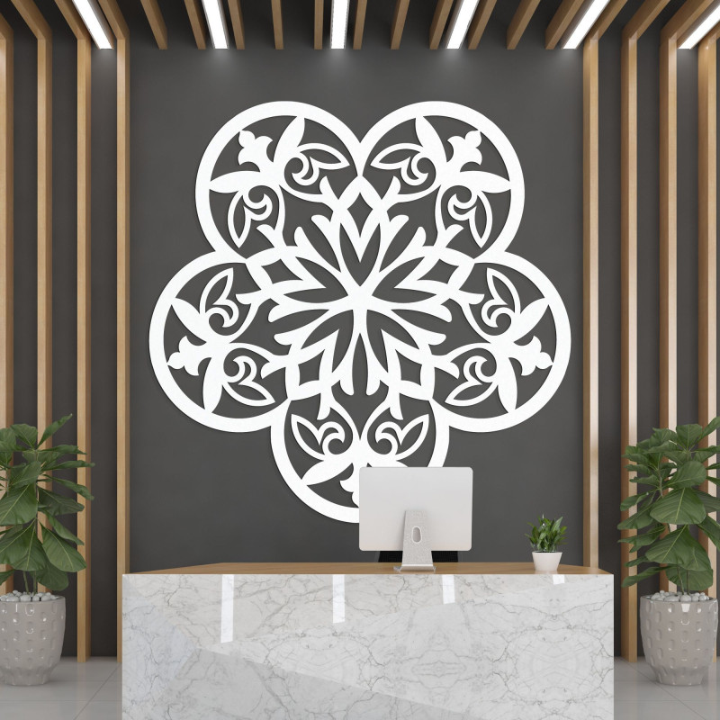 Wooden wall decoration mandala mysterious flower - AURELIA
