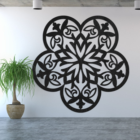 Wooden wall decoration mandala mysterious flower - AURELIA Wooden wall decoration mandala mysterious flower - AURELIA