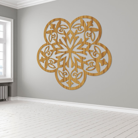 Wooden wall decoration mandala mysterious flower - AURELIA Wooden wall decoration mandala mysterious flower - AURELIA