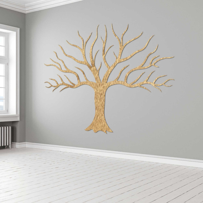 Wooden decoration wall painting of tree branches