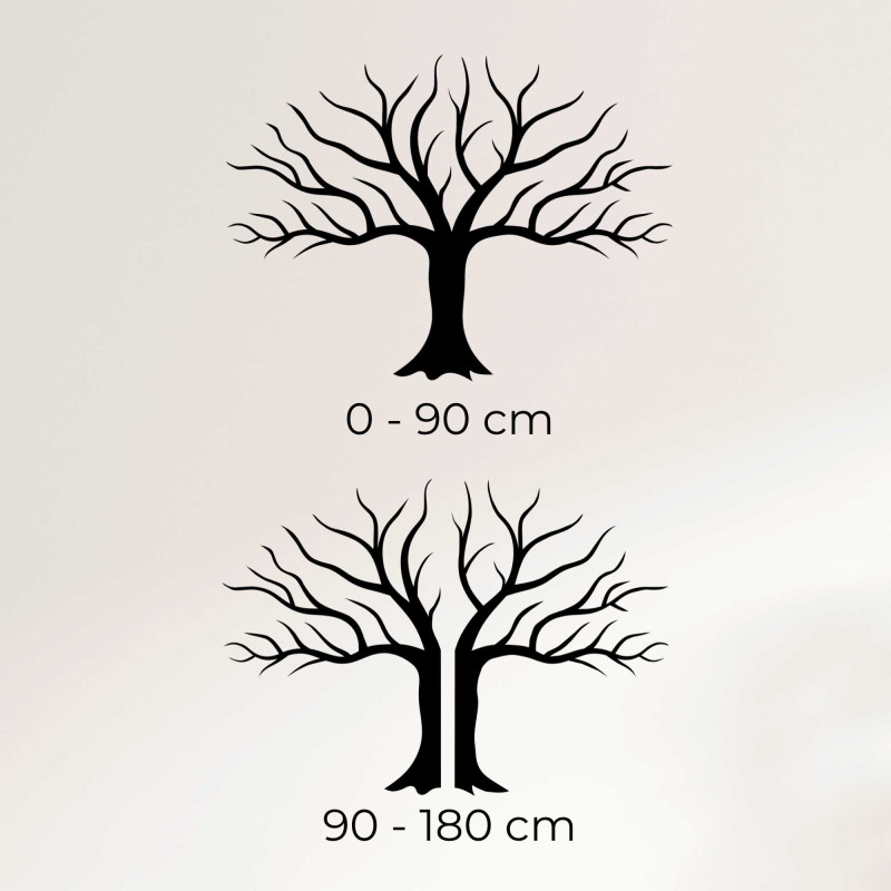 Wooden decoration wall painting tree branches -...
