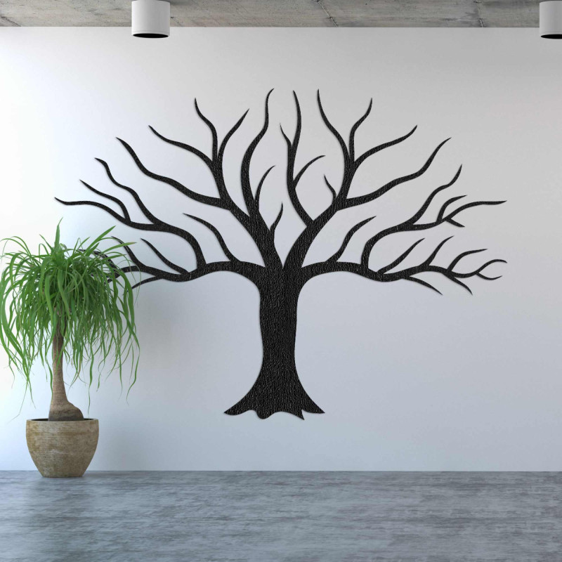 Wooden wall picture with tree branches - KIRK