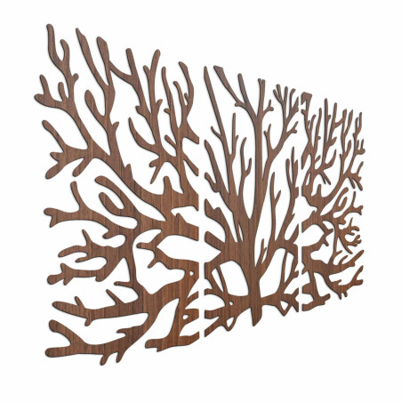 Three-part picture of branches - Modern tree branches on the wall
