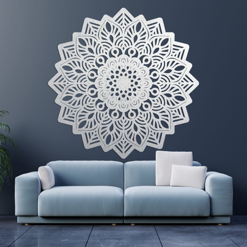 Carved wooden wall decoration mandala sun - SOLIS