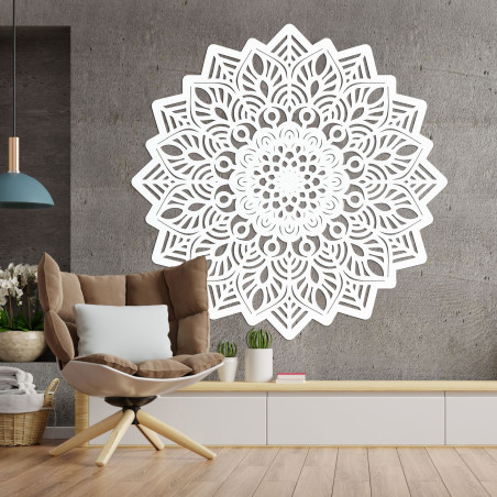 Carved wooden wall decoration mandala sun - SOLIS