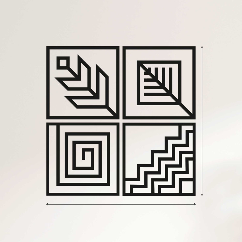 Four-part wall painting - CHYCNOY