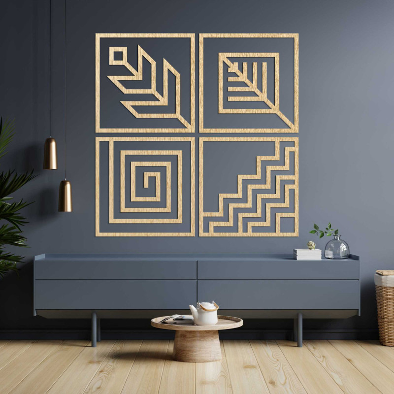 Four-part wall painting - CHYCNOY