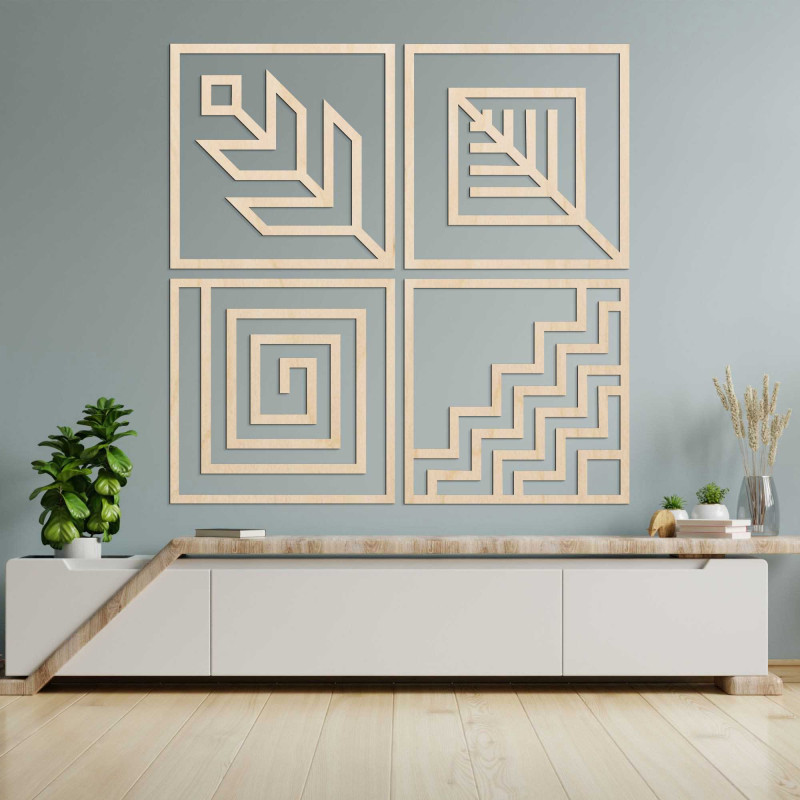 Four-part wall painting - CHYCNOY