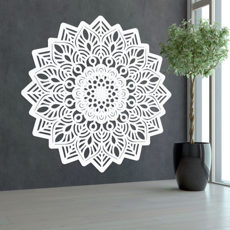 Wooden wall decoration mandala in the shape of the sun - IGNEUS