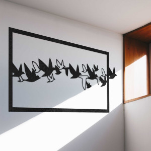 Wooden wall picture birds - RODDO