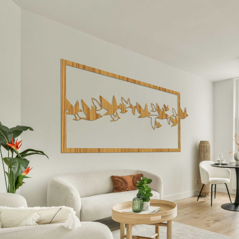 Wooden wall picture birds - RODDO