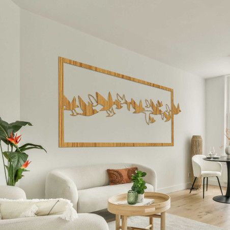 Wooden wall picture birds - RODDO