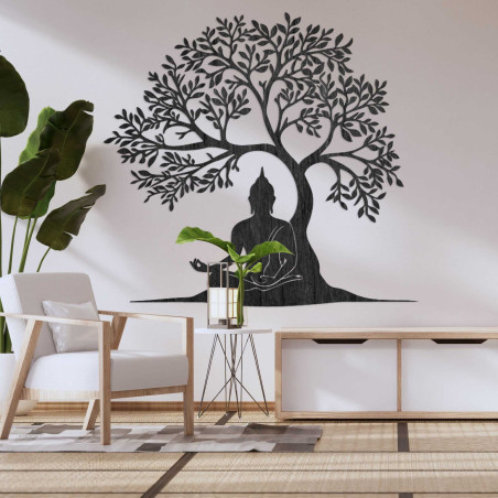 Wooden decoration Buddha and tree of life - MEARNE