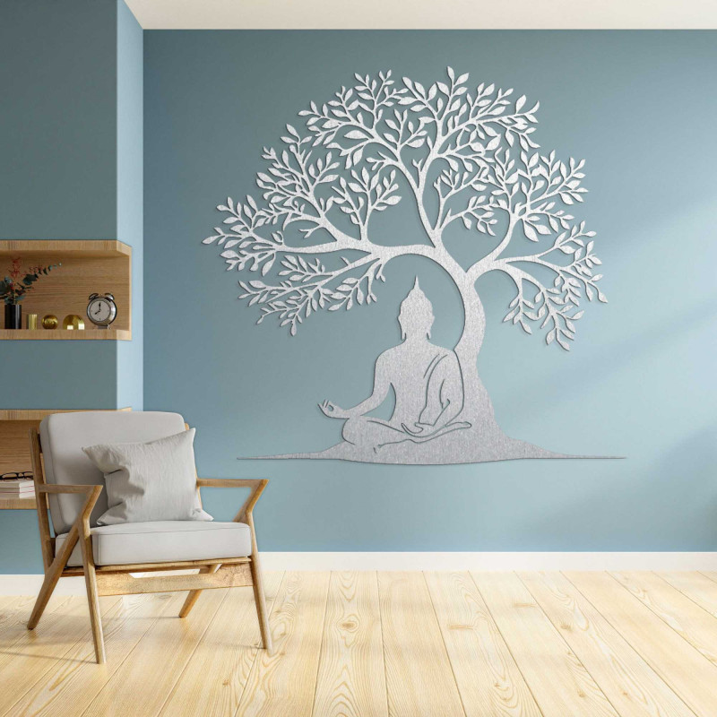 Wooden decoration Buddha and tree of life - MEARNE