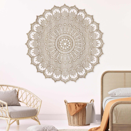 Wooden mandala on the wall Wooden mandala on the wall
