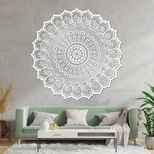 Wooden mandala on the wall 2