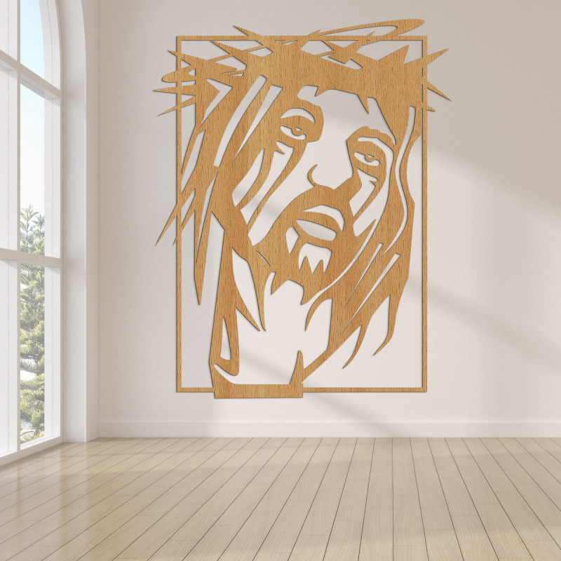 Wooden wall picture Jesus Christ - FAITHO