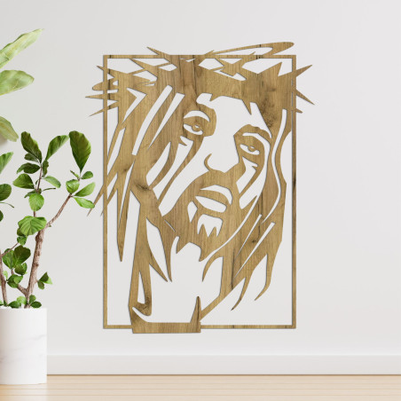 Wooden wall picture Jesus Christ - FAITHO