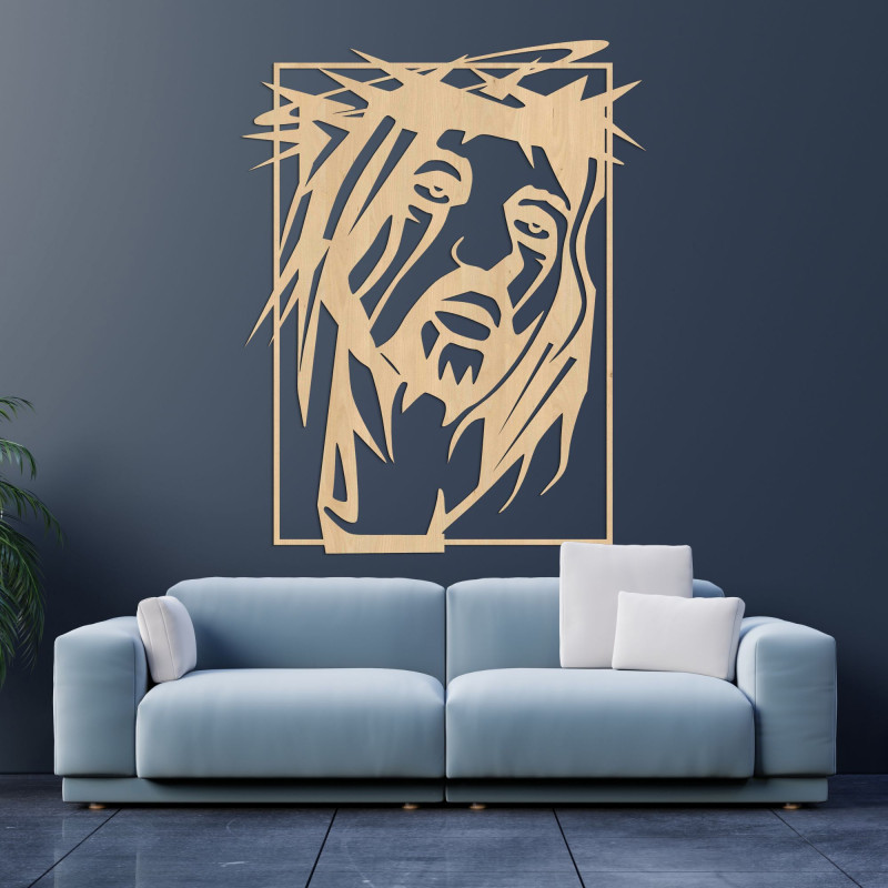 Wooden wall picture Jesus Christ - FAITHO